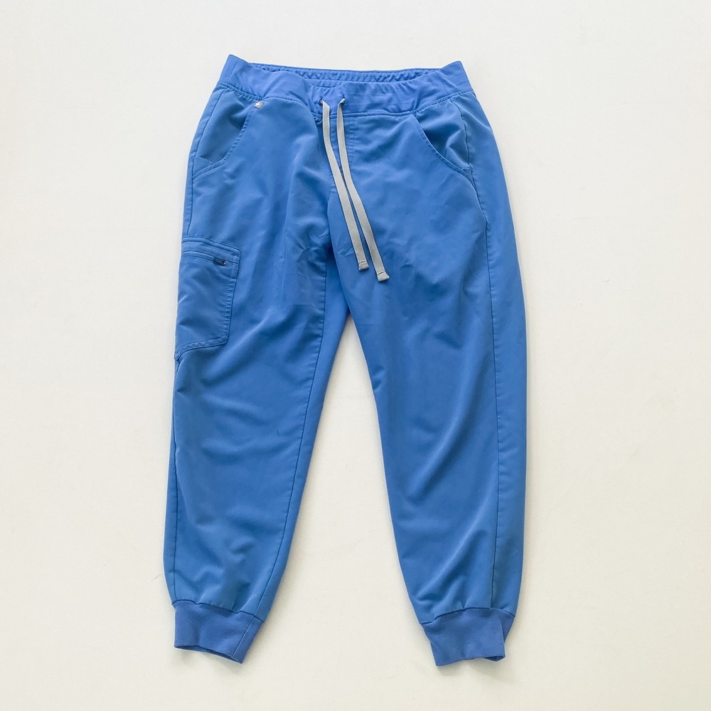 FIGS Scrub Set Top and Jogger Pants Medical Uniform Blue Pockets Women's Size XS - Picture 6 of 10